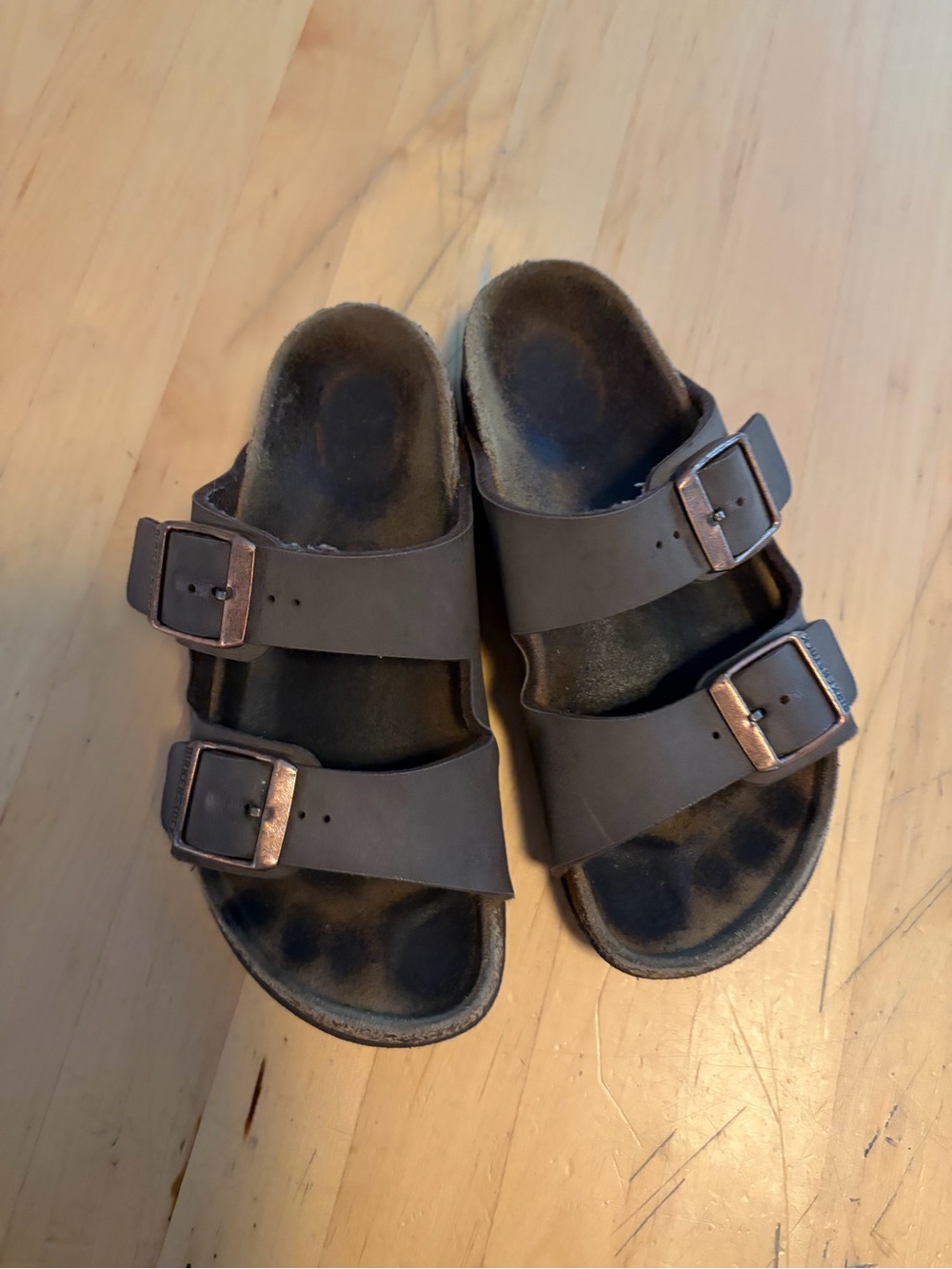 Birkenstock Kids Double Buckle Sandals in Brown